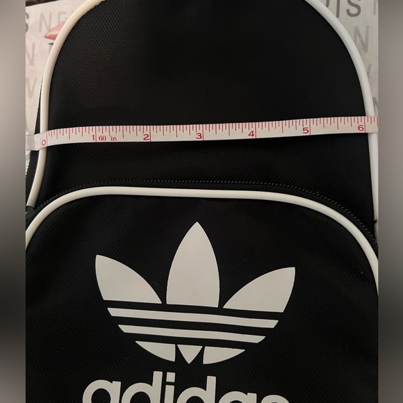 ADIDAS Originals NWOT Women's Originals Santiago Mini Backpack, Black/White, - Picture 6 of 10